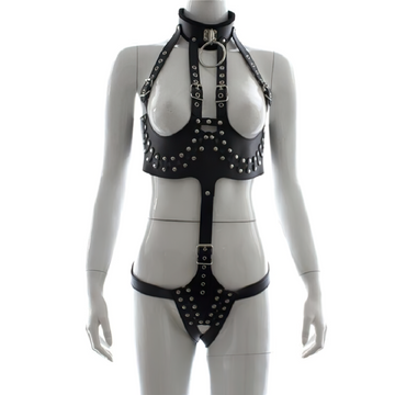 BDSM Bondage Female Harness / Chastity Belt Fetish Open Bust Erotic Dress - EVE's SECRETS